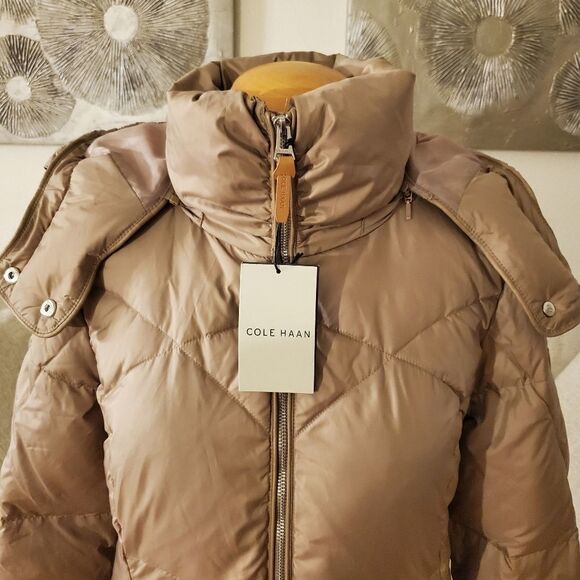 Cole Haan Padded Stitch Puffer Jacket sz Medium - Picture 5 of 14